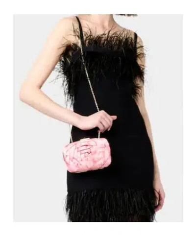 Roger Vivier Rose Vivier Clutch In Satin In Pink