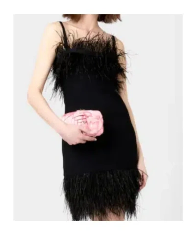 Roger Vivier Rose Vivier Clutch In Satin In Pink