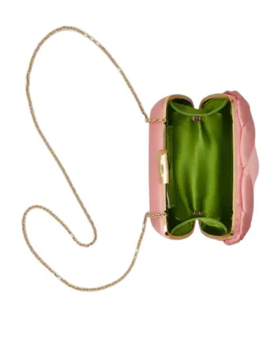 Roger Vivier Rose Vivier Clutch In Satin In Pink