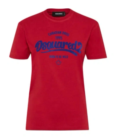 Dsquared2 Just Right Fit Born To Be Wild T-shirt In Red