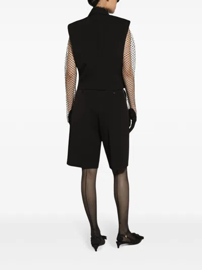 Dolce & Gabbana Doublebreasted Sleeveless Jacket In Black