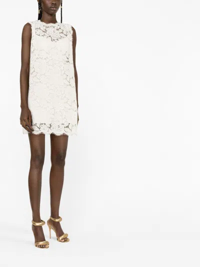Dolce & Gabbana Lace Dress In White