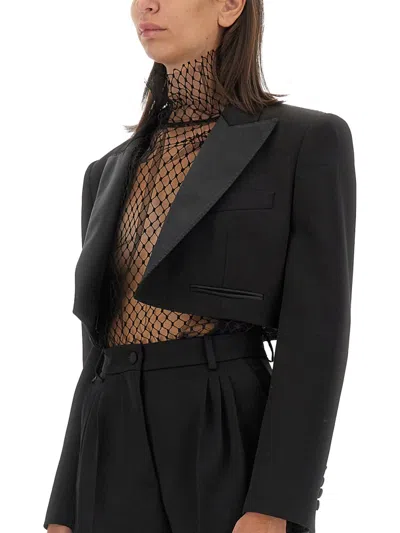 Dolce & Gabbana Spencer Wool Gabardine Tuxedo In Animal Print