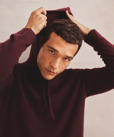 Naadam Signature Cashmere Hoodie In Burgundy