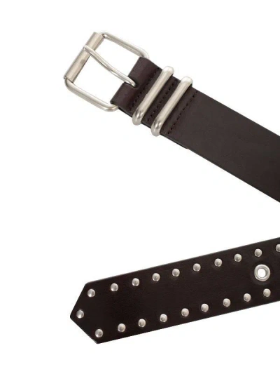 Dries Van Noten Buckle Leather Belt In Black