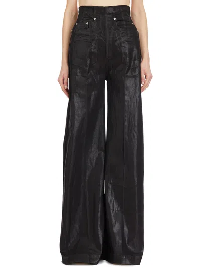 Drkshdw Pantaloni In Denim Dirt Cooper Black In Black