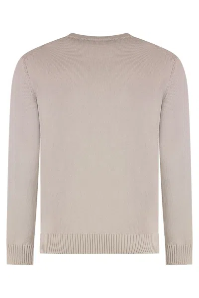 Drumohr Cotton Crew-neck Sweater In Neutral