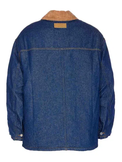 Ami Alexandre Mattiussi Ami Paris Denim Padded Jacket In Blue