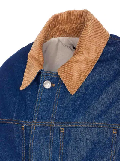 Ami Alexandre Mattiussi Ami Paris Denim Padded Jacket In Blue