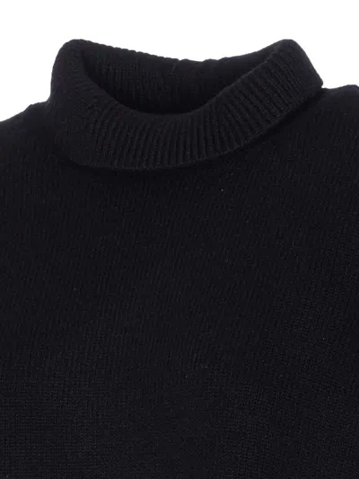 Alaïa Black Crop Jumpers Sweater In Black