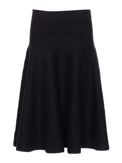 Alaïa Black A-line Skirt In Black