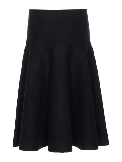 Alaïa Black A-line Skirt In Black