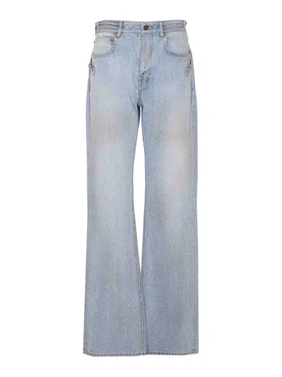 Balenciaga Denim City Straight Jeans In Blue