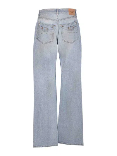 Balenciaga Denim City Straight Jeans In Blue