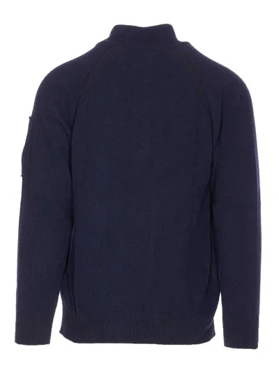 C.p. Company High Neck Knitwear With Arm Patch Detail In Multi