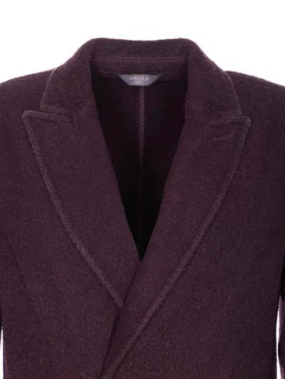 Circolo 1901 Textured Fabric Jacket Notched Lapel In Purple