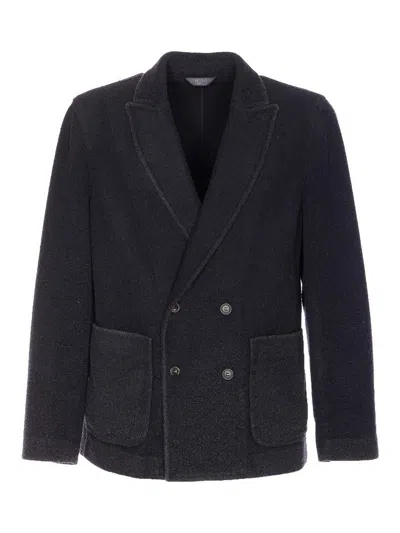 Circolo 1901 Double-breasted Jacket Featuring Pockets In Black