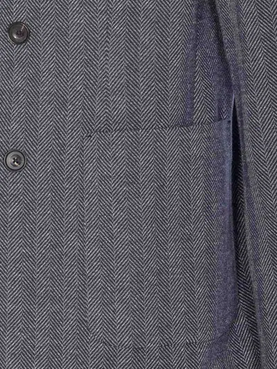 Circolo 1901 Double-breasted Chevron Jacket Pockets In Gray