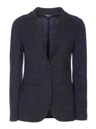 Circolo 1901 Tailored Jacket With Notch Lapel And Pockets In Blue