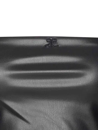 Courrèges Strapless Mini Dress With Back Strap Detail In Black