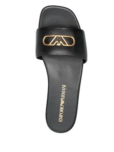 E'clat Elegant Calf Leather Flat Sandals In Multi