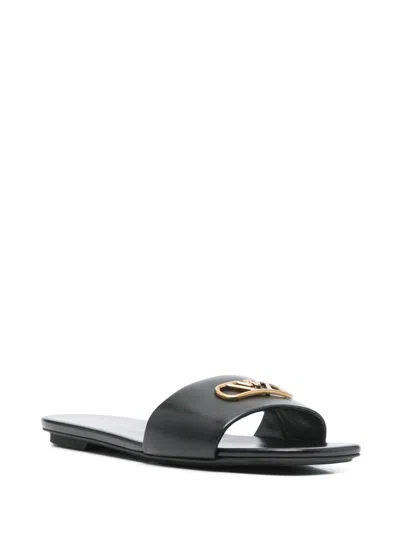 E'clat Elegant Calf Leather Flat Sandals In Multi