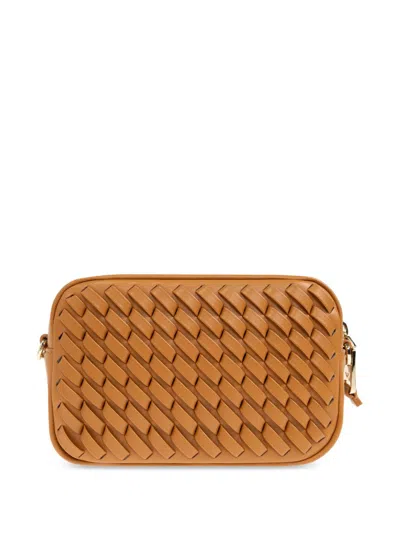 E'clat Leahter Camera Bag In Brown