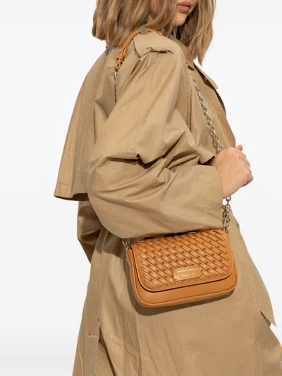 E'clat Leather Wallet On Chain In Brown