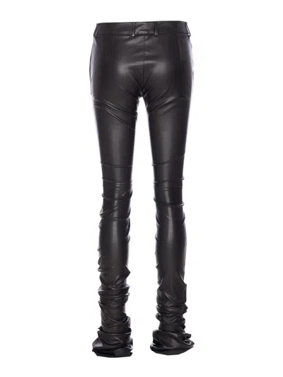 Dolce & Gabbana Black Leather Pants In Black