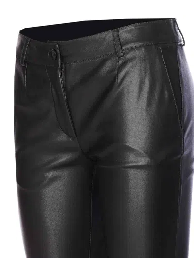 Dolce & Gabbana Black Leather Pants In Black