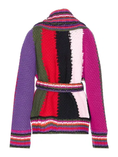 Pucci Orchidee Print Oversized Colorblock Cardigan In Multi