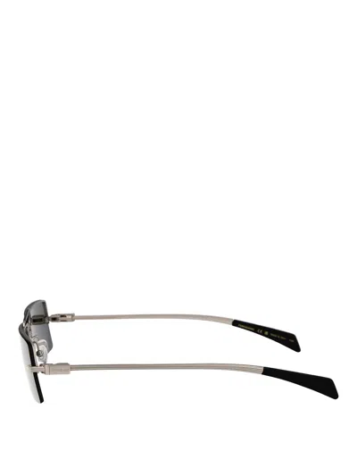 Ferragamo Silver Metal Sunglasses In Black