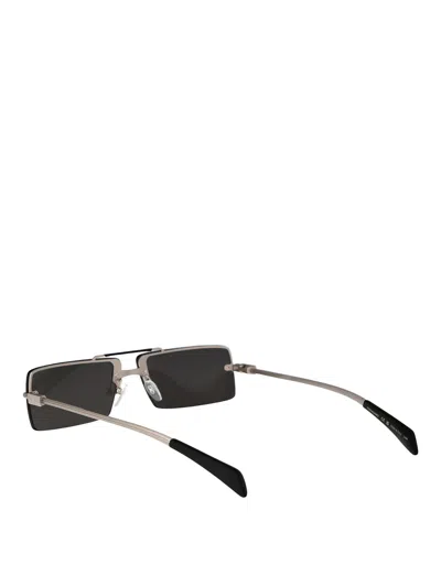 Ferragamo Silver Metal Sunglasses In Black