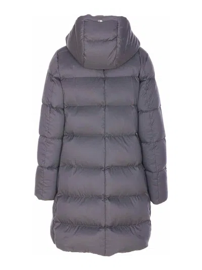 Herno Women Arendelle And New Lady Faux Fur A-shape Down Jacket In Gray