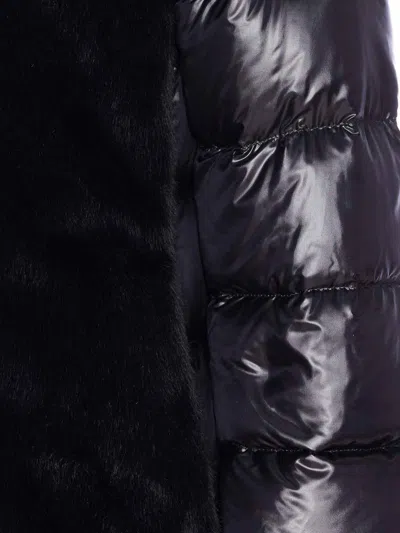 Herno Black Bomber With Zip Closure In Black