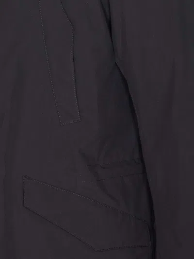 Herno Blue Padded Parka In Black