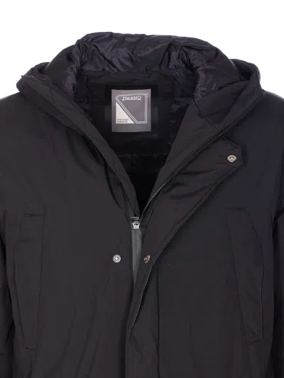 Herno Blue Padded Parka In Black