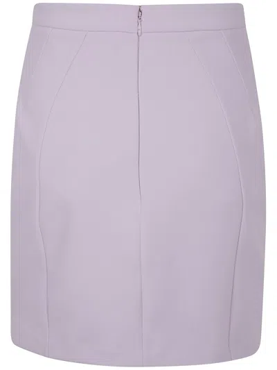 Elisabetta Franchi Crêpe Miniskirt In Purple