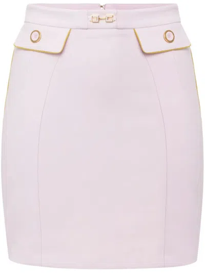 Elisabetta Franchi Crêpe Miniskirt In Purple