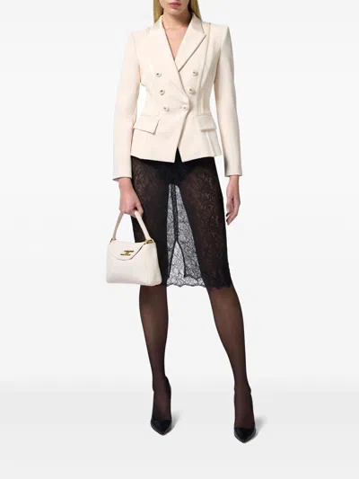 Elisabetta Franchi Doublebreast Classic Jacket In Multi