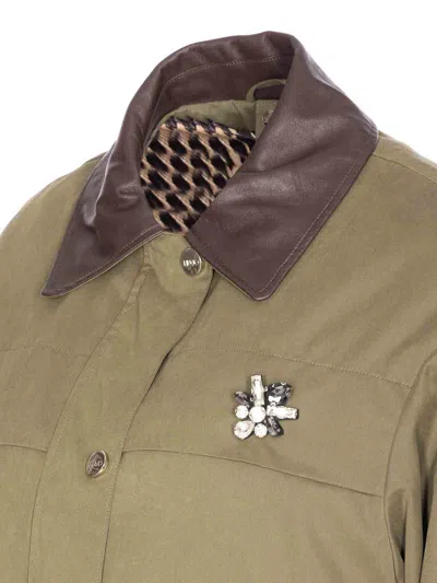 Liu •jo Crystal-embellished Jacket In Green