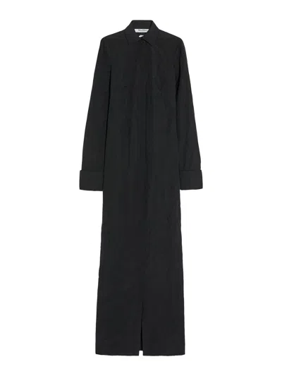 Max Mara Maxi Dress With Unique Cut-out In Black