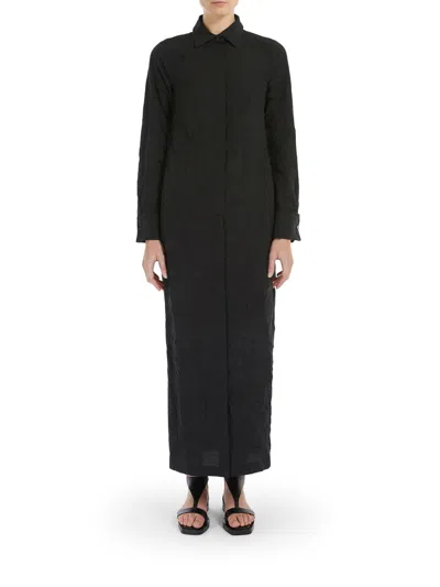 Max Mara Maxi Dress With Unique Cut-out In Black