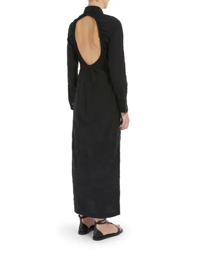 Max Mara Maxi Dress With Unique Cut-out In Black