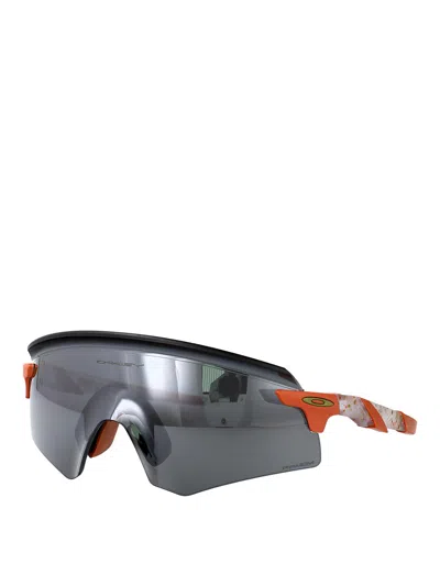 Oakley Clear Terrazzo Rubber Sunglasses In Black