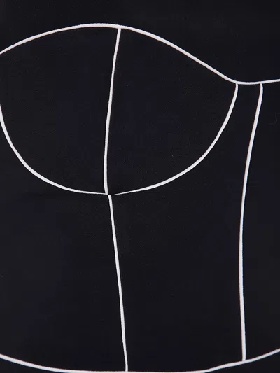 Elisabetta Franchi Contrasting-piping Midi Dress In Multi