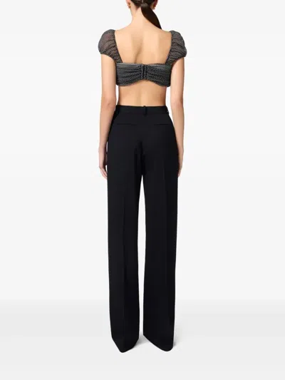 Elisabetta Franchi Polka Dot Print Top In Black