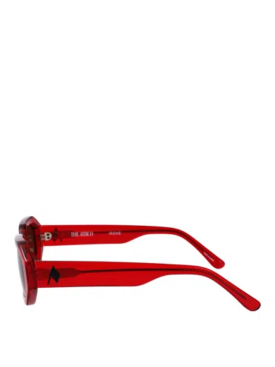 Attico Irene Sunglasses In Red