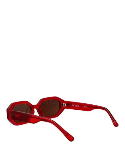 Attico Irene Sunglasses In Red