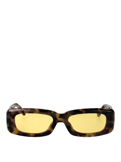 Attico Mini Marfa In Tortoiseshell And Yellow In Yellow